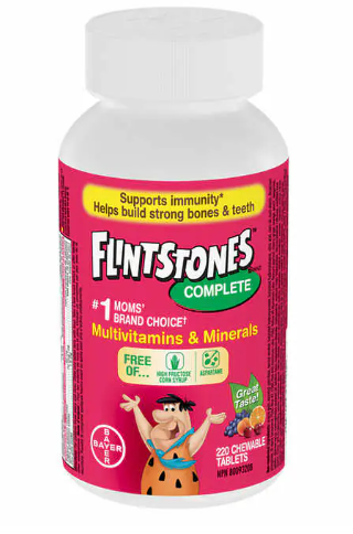 Flintstones Complete Multivitamins, 220 Chewable Tablets