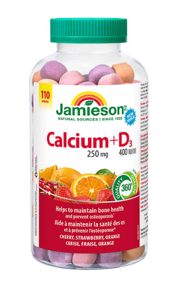 Jamieson Calcium + Vitamin D3 Gummies, 110 Gummies 健美生
