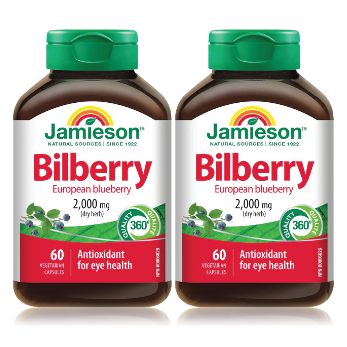 2 x Jamieson Bilberry (European Blueberry), 60 capsules Bundle