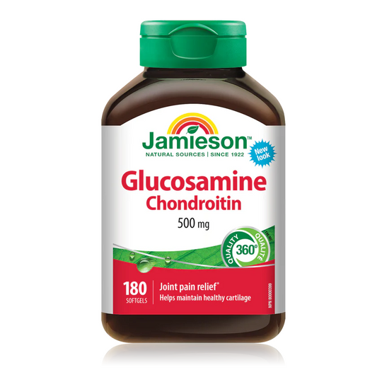 Jamieson 葡萄糖胺软骨素500毫克— 180软胶囊