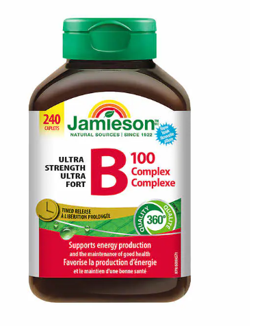 Jamieson Vitamin B Complex 100mg, Timed Release, 240caplets 健美生 