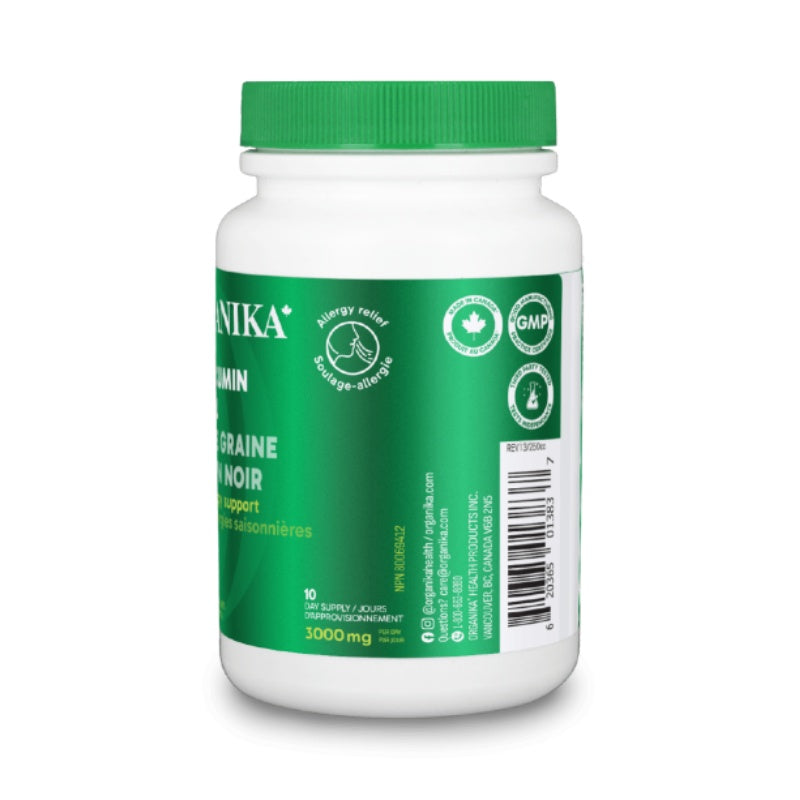 [优惠组合] 6瓶 X Organika 黑小茴香籽油胶囊，緩解过敏，500毫克，60粒胶囊
