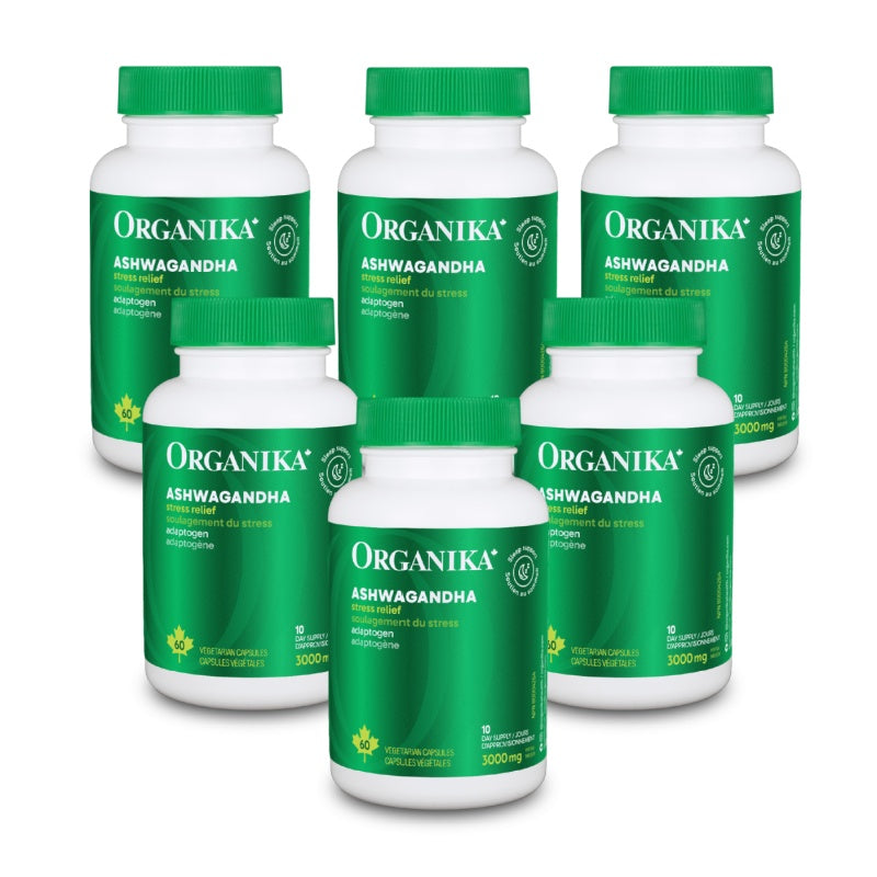 [优惠组合] 6瓶 X Organika 南非醉茄（印度人参），500毫克，60粒