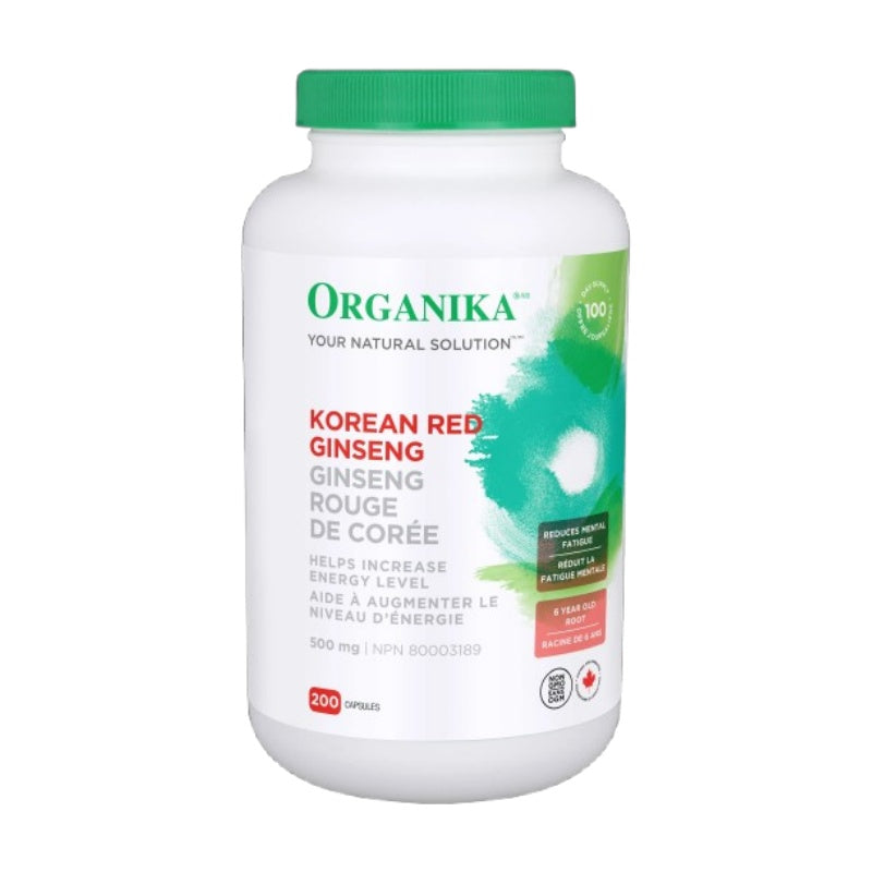 [優惠組合] 6瓶x Organika 韓國紅參（提高能量/免疫力） 500mg， 200 粒膠囊