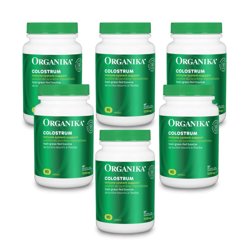 6x Organika Colostrum Bovine 500mg 90 caps Bundle