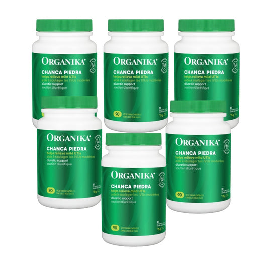 6x Organika Chanca Piedra 500mg 90 vcaps Bundle