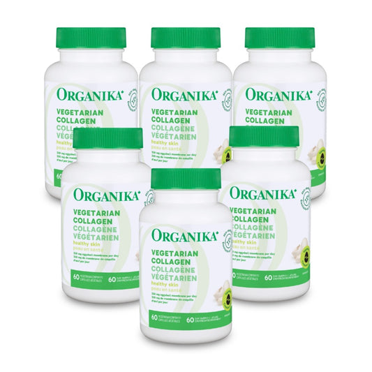 6x Organika Vegetarian Collagen 300mg 60 vegetarian capsules Bundle