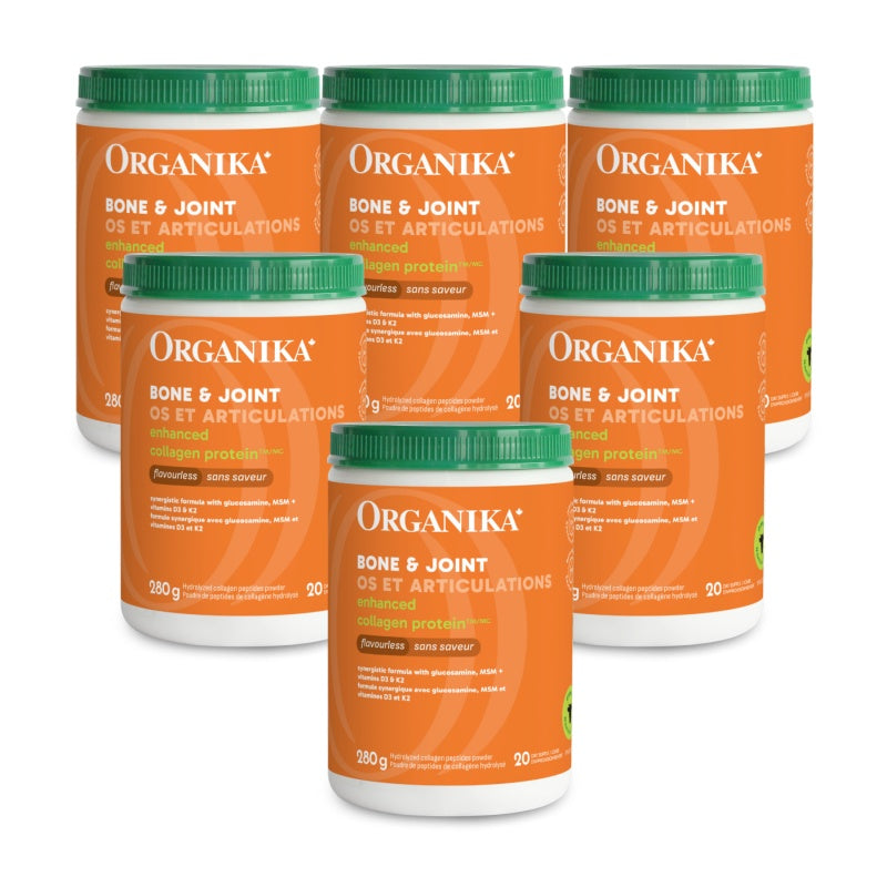 6x Organika Enhanced Collagen™ Bone & Joint 280g Bundle