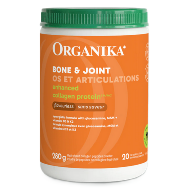 Organika Bone & Joint supplement container on a white background nitvd.com