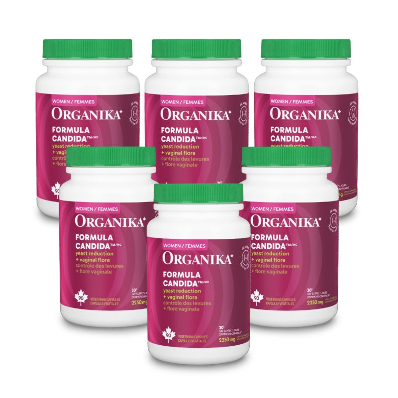 6x Organika Formula Candida with Probiotics, 90vcaps Bundle