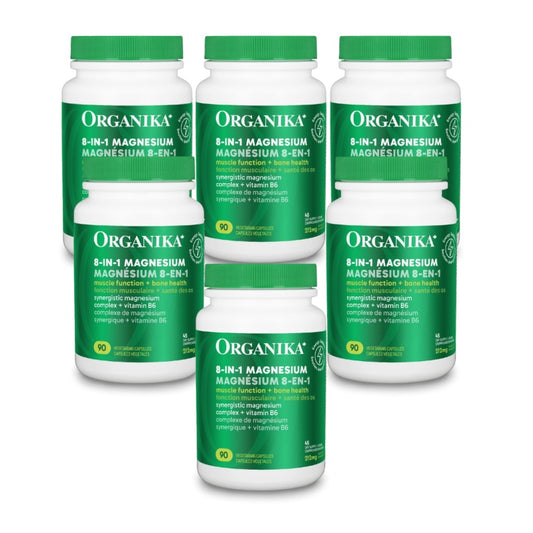 6x Organika 8 in 1 Magnesium Bundle