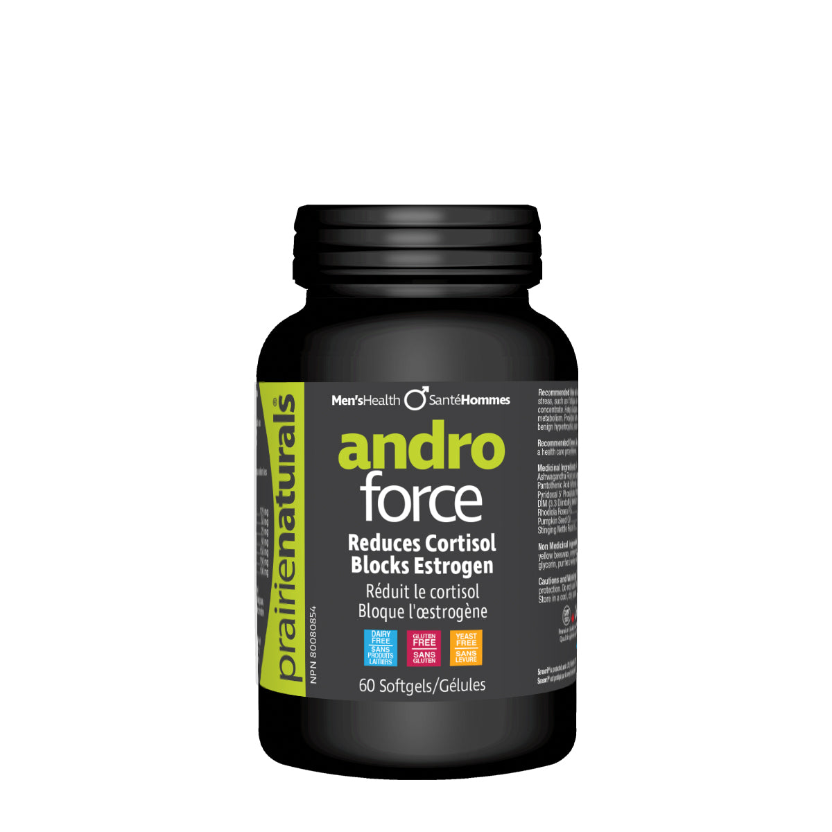 Prairie Naturals Andro Force 120 softgels Canadian label