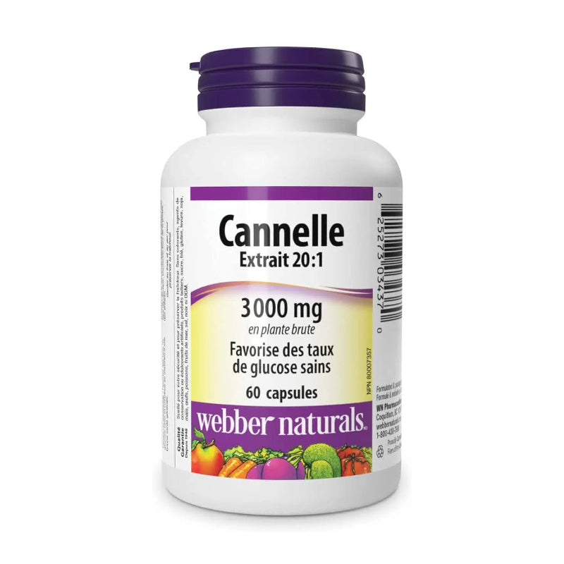 2x Webber Naturals Cinnamon Extract  150 mg, 60caps Bundle