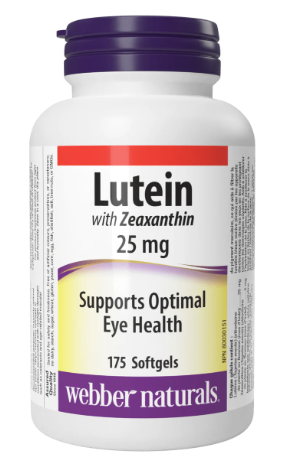 Webber Naturals Lutein Extra Strength, 25mg w/ 5 mg Zeaxanthin 175 Softgels