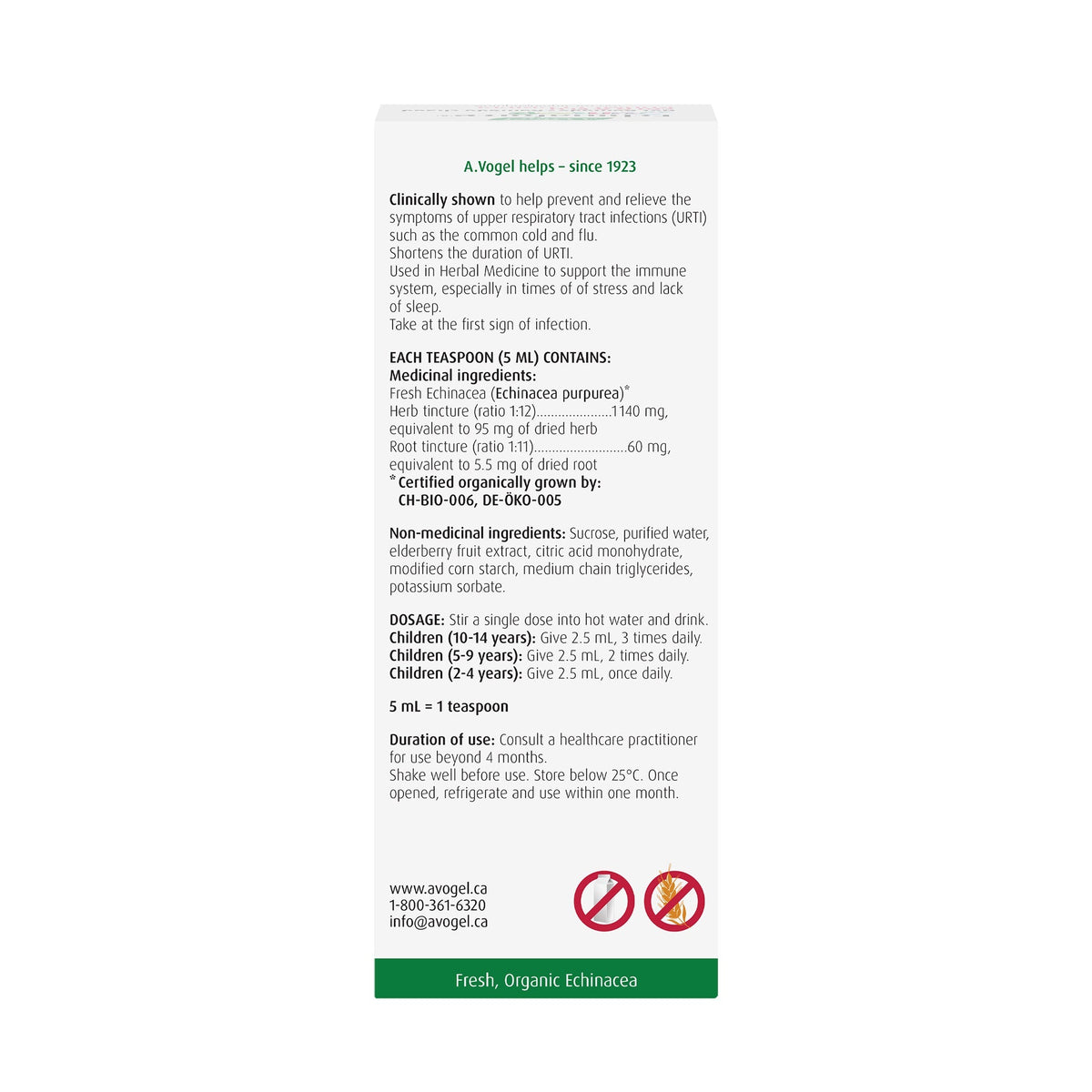 A.Vogel Echinaforce Junior Hot Drink - Cold and Flu Remedy 100mL Children 2+