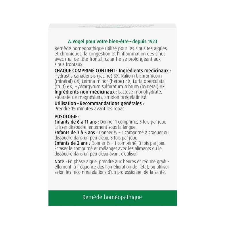 A.Vogel Sinus Junior - Natural Sinus Relief for Kids 120 Tablets Children 2+