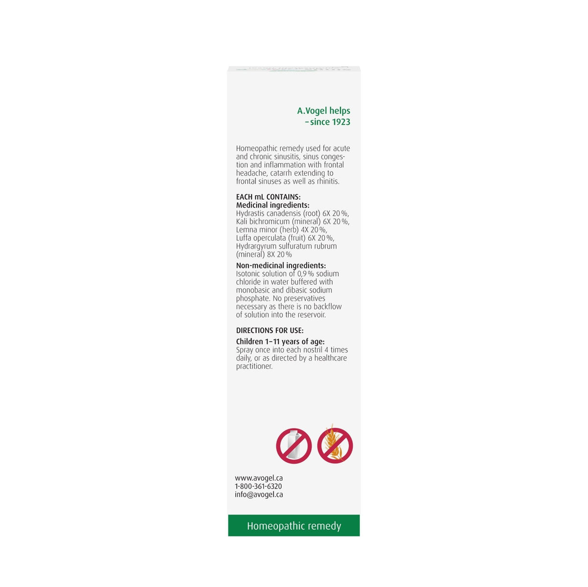 A.Vogel Sinus Junior Nasal Spray 20 ml Children 1+