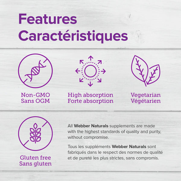 Webber Naturals  Men's Most Complete Multi 90 Vegetarian Capsules features