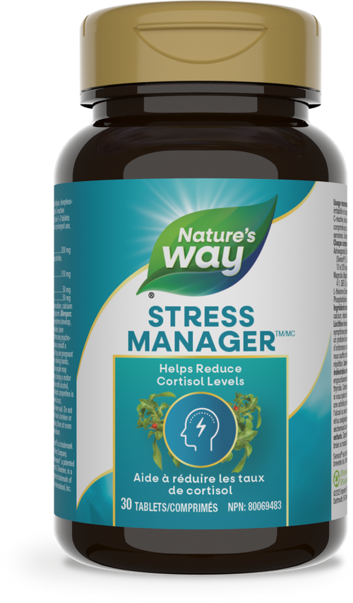 Nature's Way Stress Manager supplement bottle on a white background