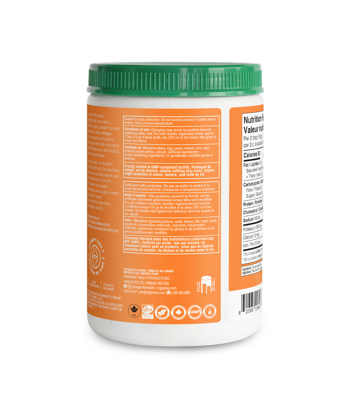 6x Organika Chicken Bone Broth Original Protein Powder 300g Bundle