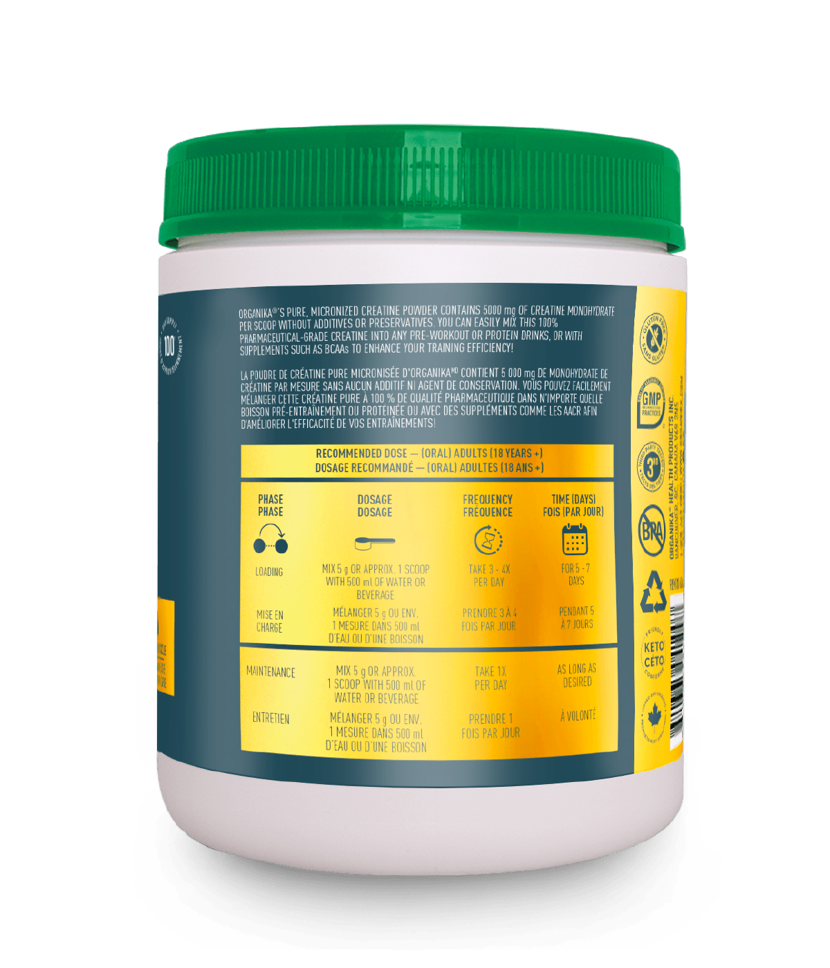 Organika Creatine Powder - Unflavoured, 500g