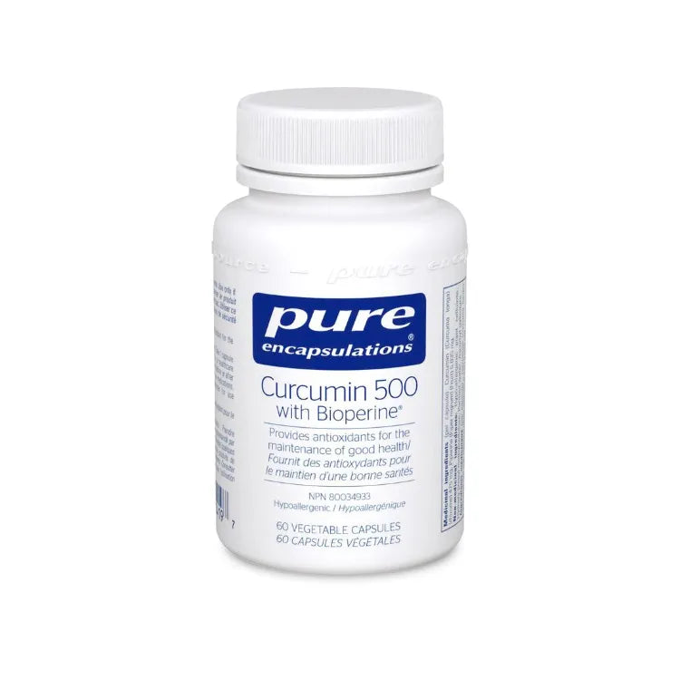 Pure Encapsulations专利姜黄500胡椒碱胶囊 60粒 对抗炎症 维持健康肝功能