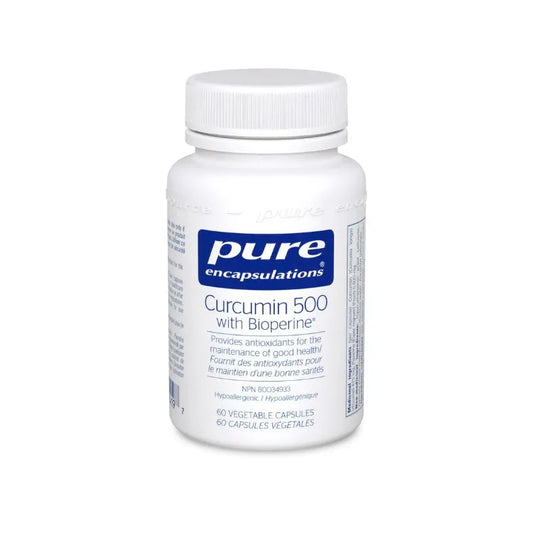Pure Encapsulations专利姜黄500胡椒碱胶囊 60粒 对抗炎症 维持健康肝功能