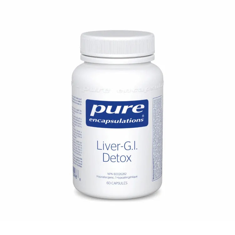 Pure Encapsulations Canadian label Liver-G.I. detox sold by nitvd.com