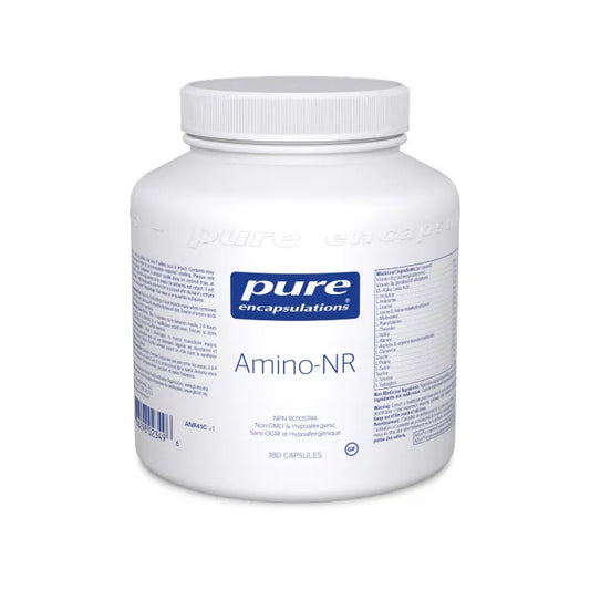 White container of Pure Encapsulations Amino-NR on a white background sold by nitvd.com
