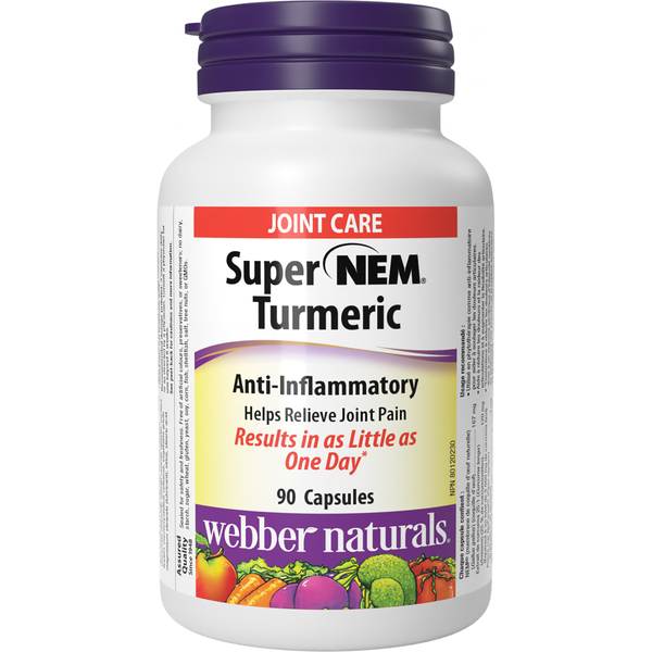 Webber Naturals Super NEM® +姜黄 (关节救星），90 粒胶囊