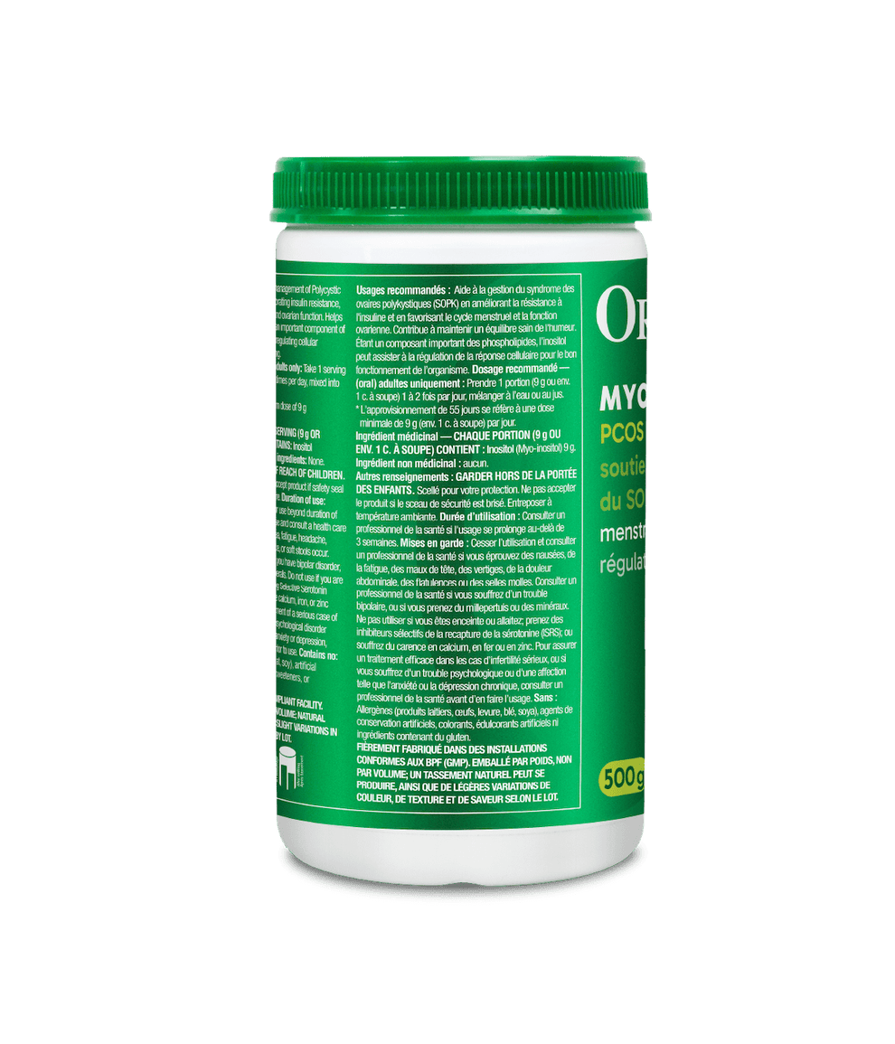 [优惠组合] 6瓶 X Organika 肌醇补充粉剂，500mg, 500克 (支持女性激素和情绪平衡以及卵巢功能)