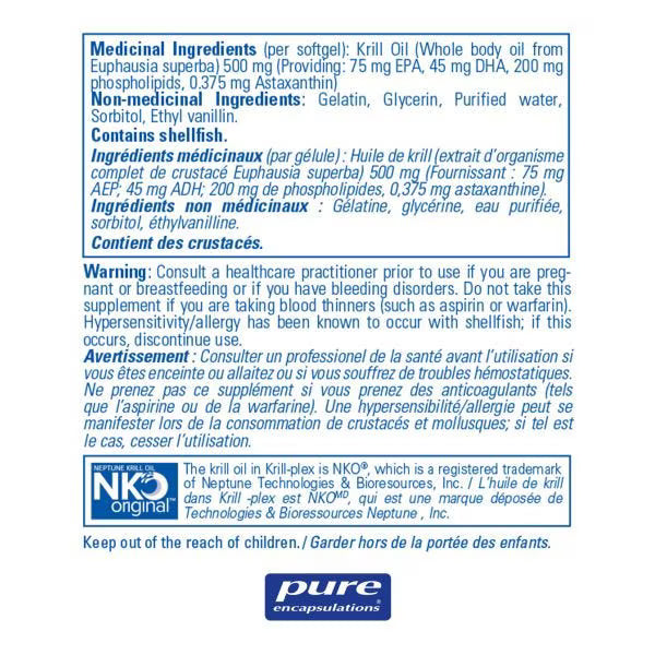 pure encapsulations Krill Plex Ingredients nitvd.com