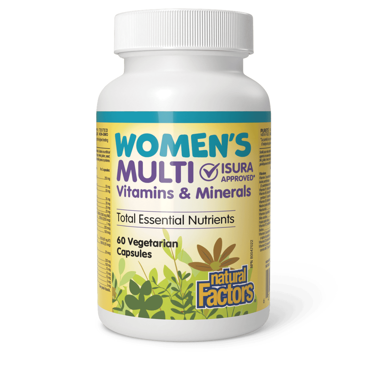 Natural Factors 女士多种维生素和矿物质补充剂，60 粒胶囊