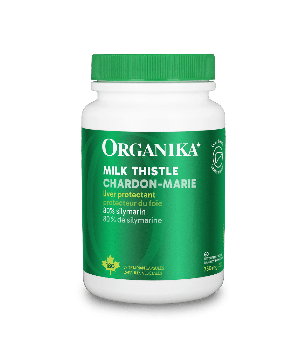 6x Organika Milk Thistle 250mg 180 vegetarian capsules Bundle