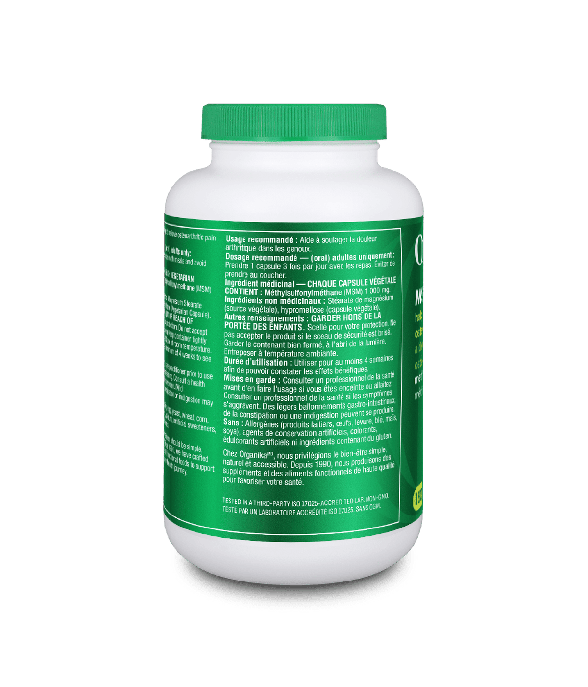 6x Organika MSM (Methyl-Sulfonyl-Methane) 1000 mg 180 veg capsules Bundle