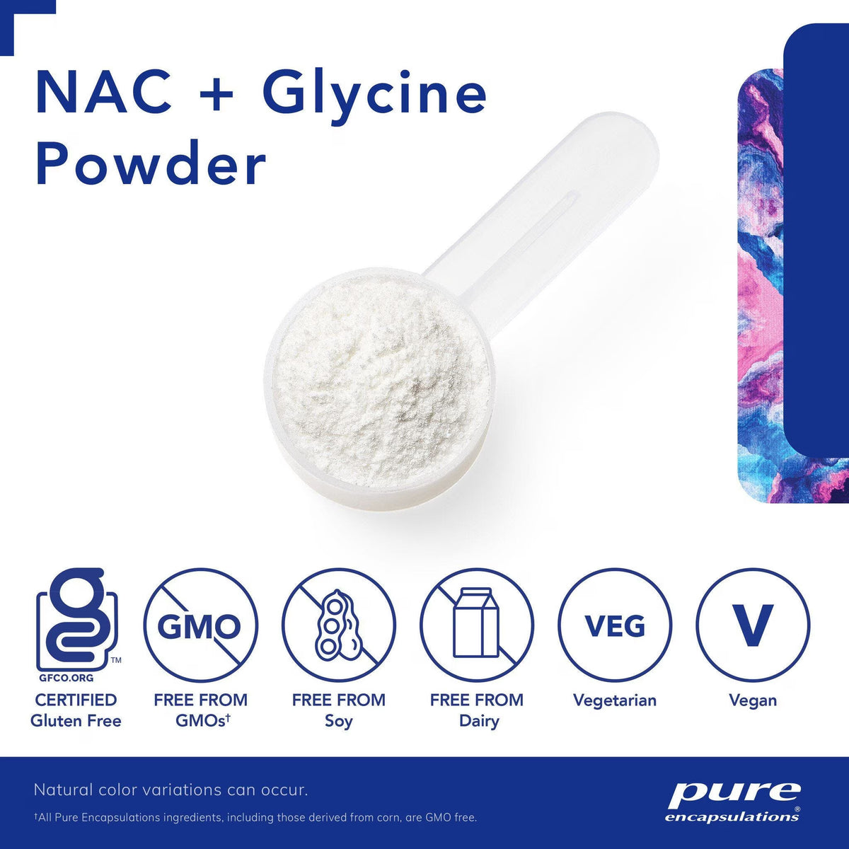 Pure Encapsulations, NAC + Glycine Powder, 159g