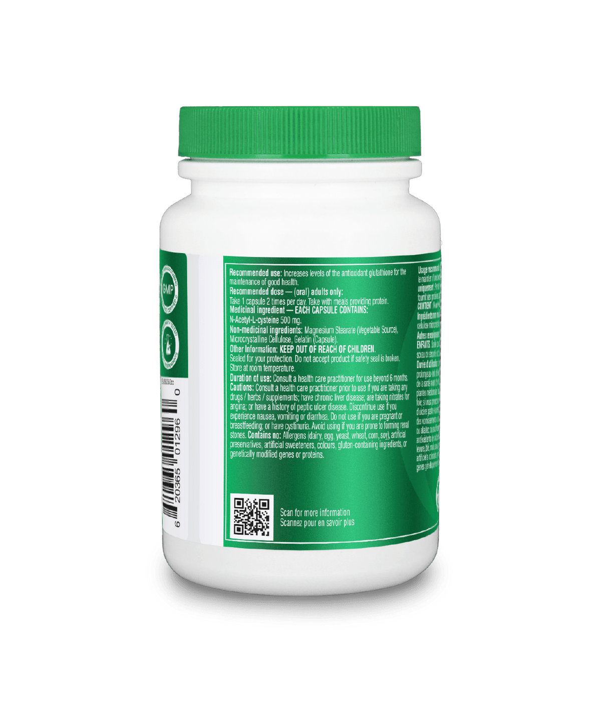 6x Organika NAC (N-Acetyl-L-Cysteine) 500 mg 180 Capsules Bundle