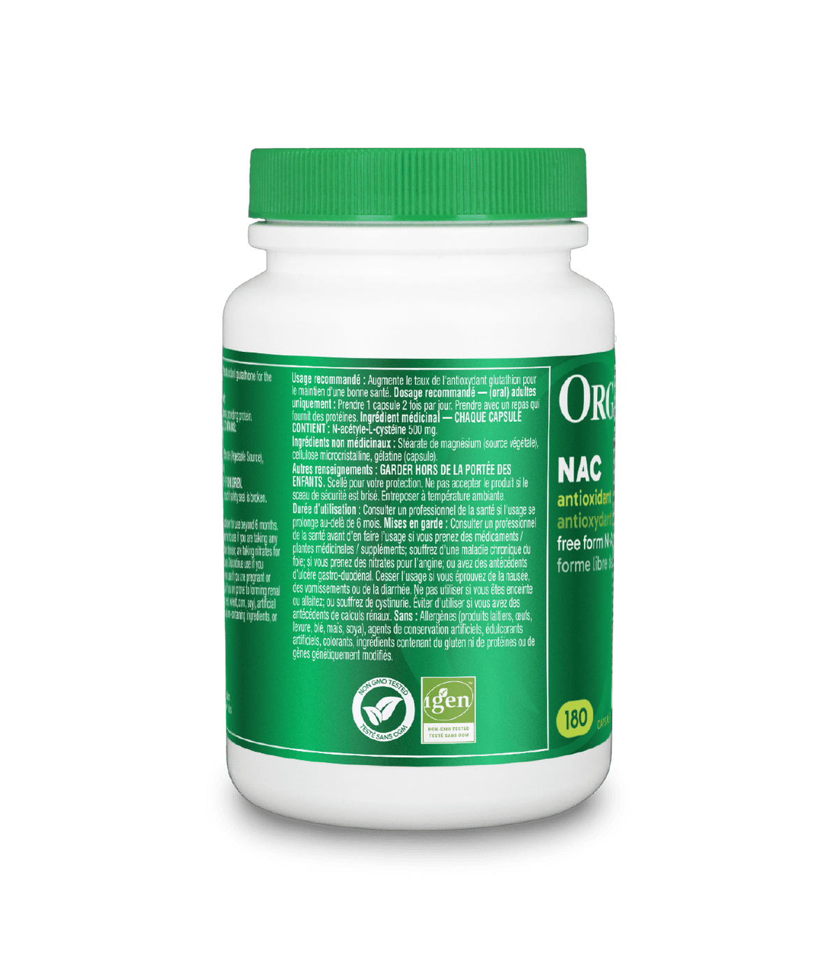 6x Organika NAC (N-Acetyl-L-Cysteine) 500 mg 180 Capsules Bundle