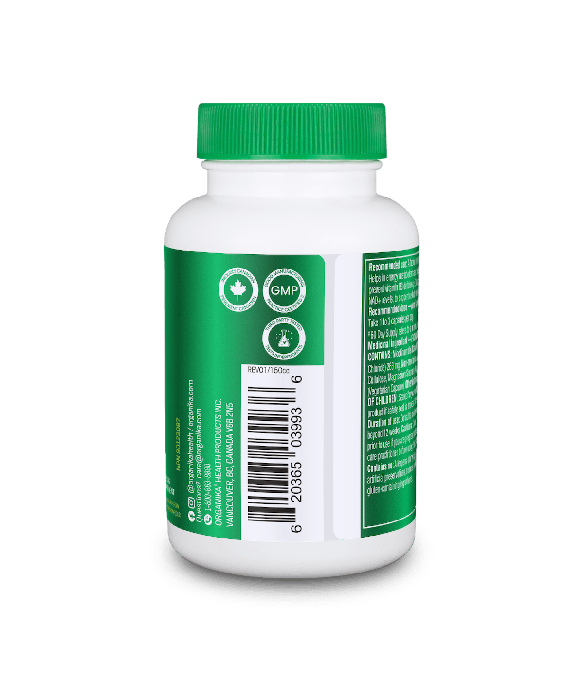 [優惠組合] 6瓶x Organika NAD+Booster NRC 300毫克 60粒素食膠囊
