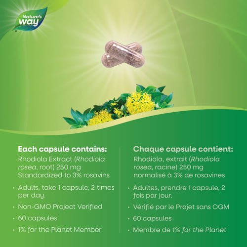Nature's Way Rhodiola Rosea, 60 Vcaps