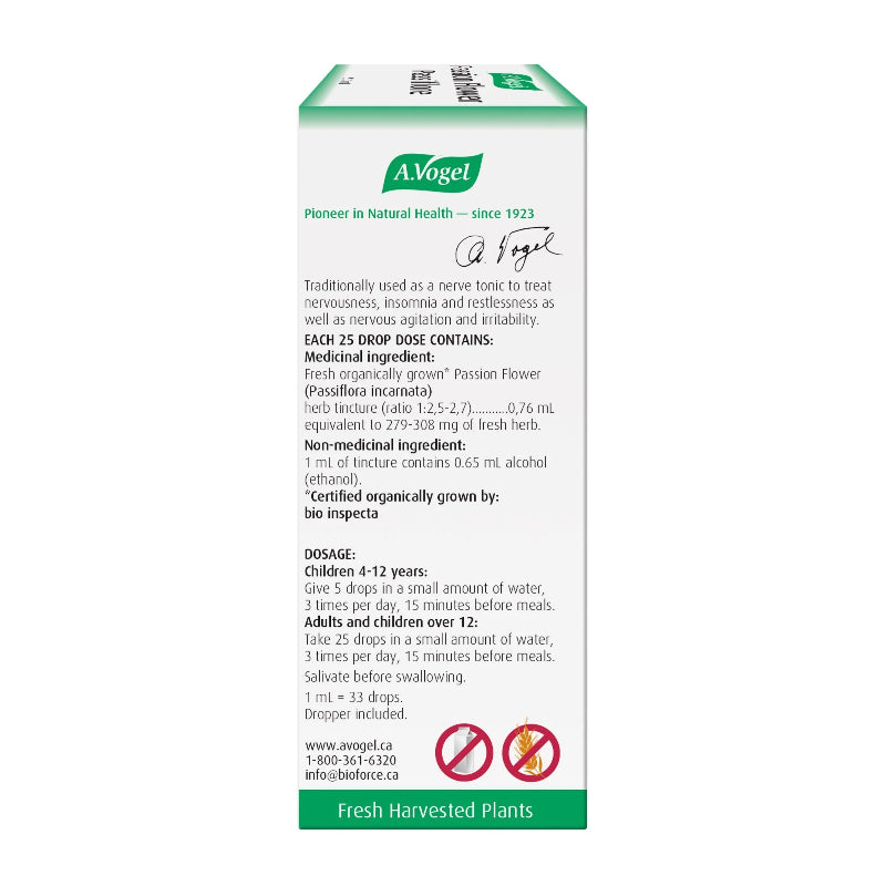 A.Vogel Passion Flower - Nervousness, Restlessness and Insomnia 50 mL for Adults & Kids 4+