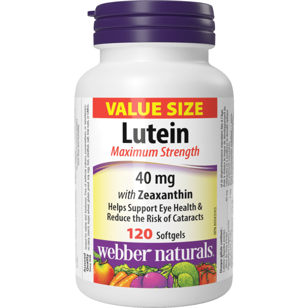  Webber Naturals 葉黃素與玉米黃素 強效型，40毫克/7毫克，（優惠裝120粒）