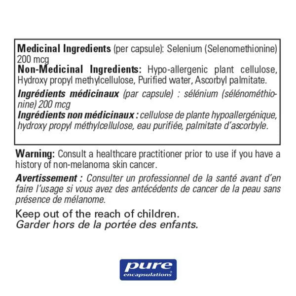 Pure Encapsulations, Selenium, 60 VCaps