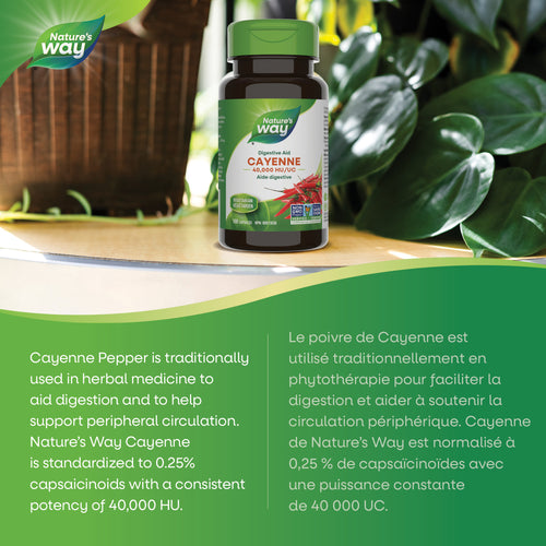 Nature's Way Cayenne 40,000 HU 450mg 100 caps