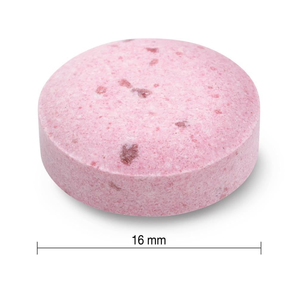 健美生 Jamieson Vitamin C, 500 mg + D3 500IU, Chewable Cherry tablets 16 mm in diameter