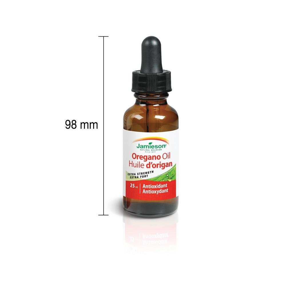 Jamieson Oregano Oil with Vitamin E  25 ml 健美生 bottle height 98 mm