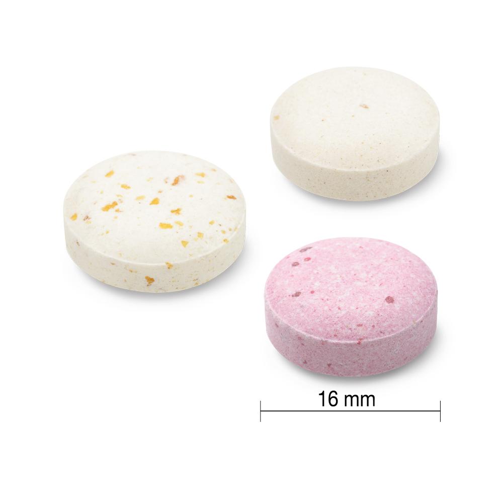 健美生 Jamieson Vitamin C 500 mg Chewable Assorted Flavours  tablet size 16 mm round