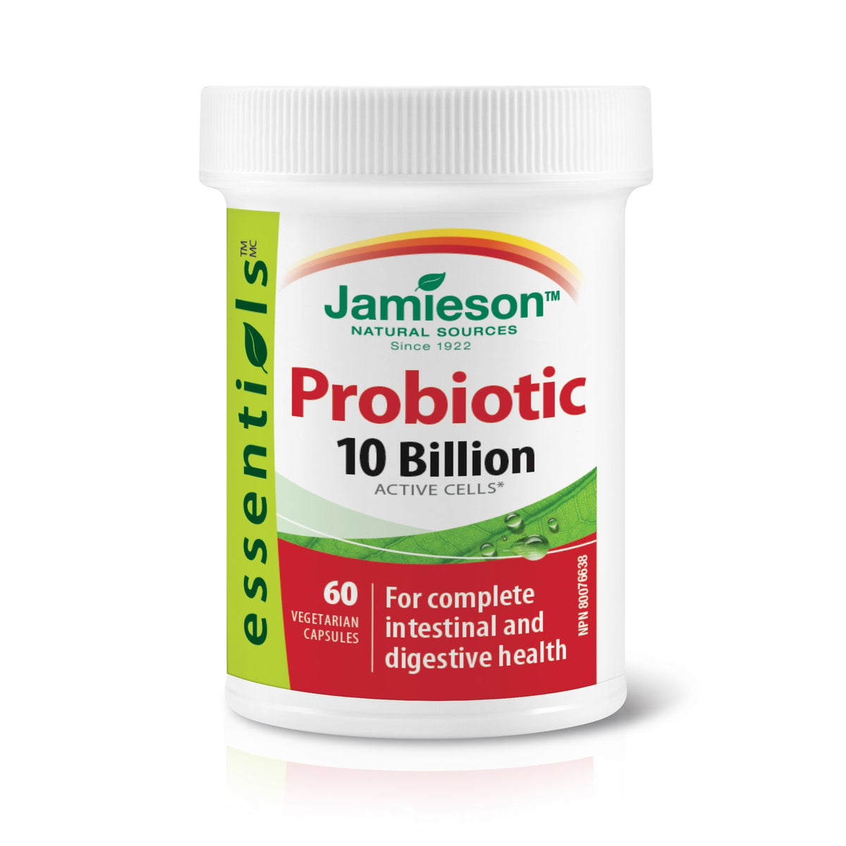 Jamieson Essentials Probiotics 10 Billion 60 veg. capsules jar