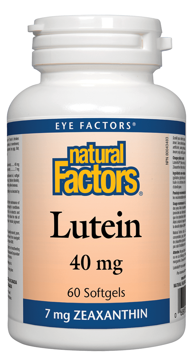 然自自然  Natural Factors Lutein 40 mg 60 softgels Canadian label