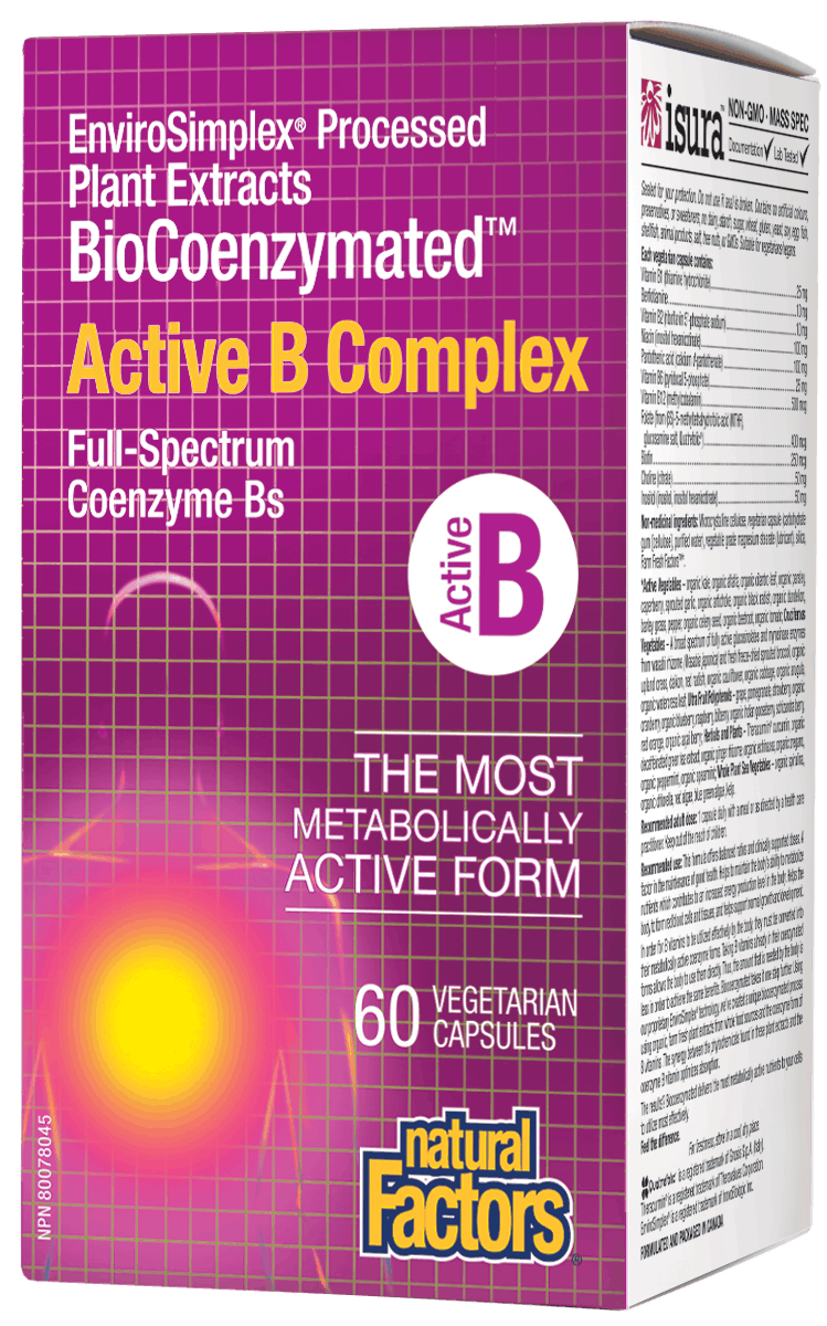 然自自然  Natural Factors BioCoenzymated Active B Complex 60 vegetarian capsules